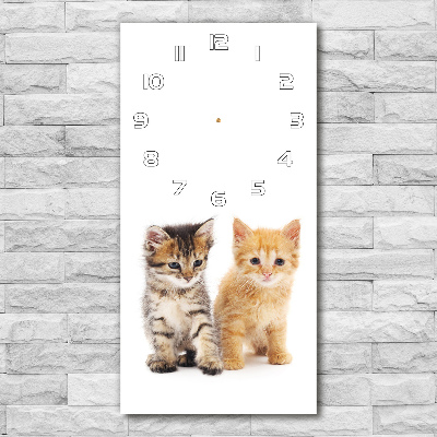 Zegar ścienny Brązowy i rudy kot