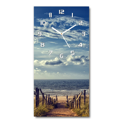 Zegar ścienny cichy Ścieżka na plażę