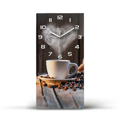 Zegar szklany ścienny Filiżanka kawy