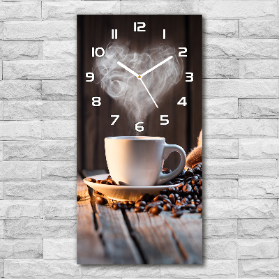 Zegar szklany ścienny Filiżanka kawy