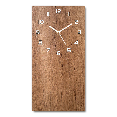 Zegar szklany ścienny Drewniane tło