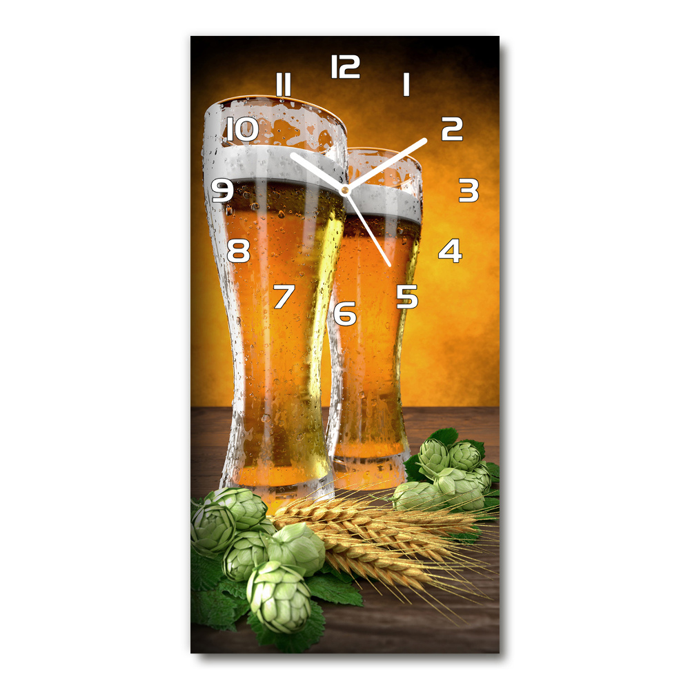 Zegar ścienny Dwie szklanki piwa