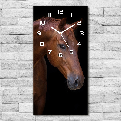 Nowoczesny zegar ścienny Brązowy koń