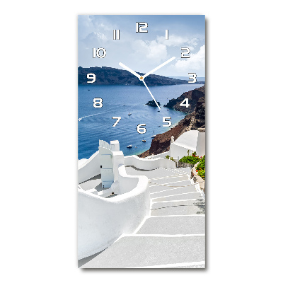 Zegar ścienny cichy Santorini Grecja
