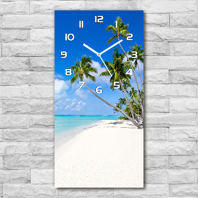 Zegar ścienny cichy Tropikalna plaża