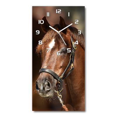 Zegar szklany ścienny Portret konia