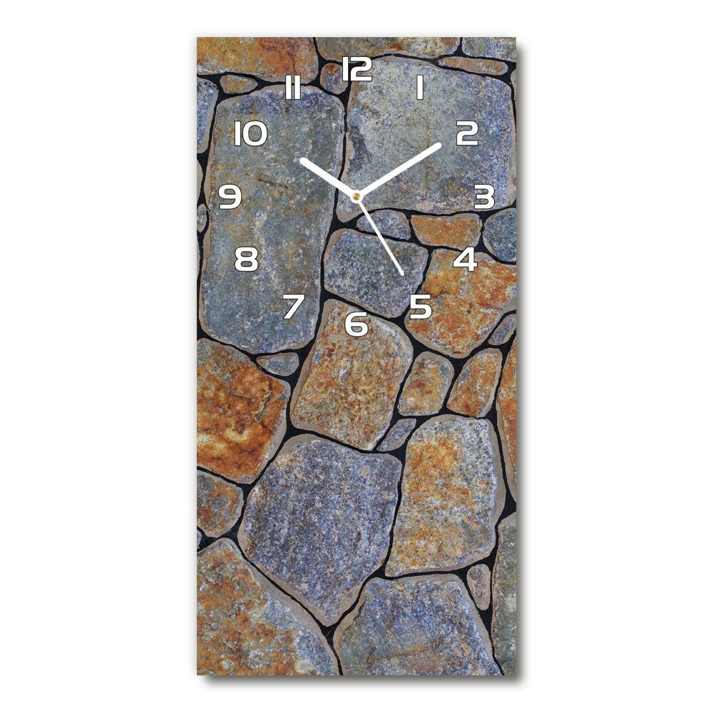 Zegar szklany ścienny Kamienie tło