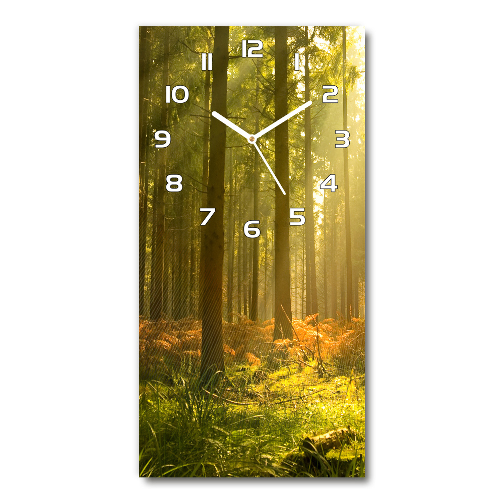 Nowoczesny zegar ścienny Piękny las