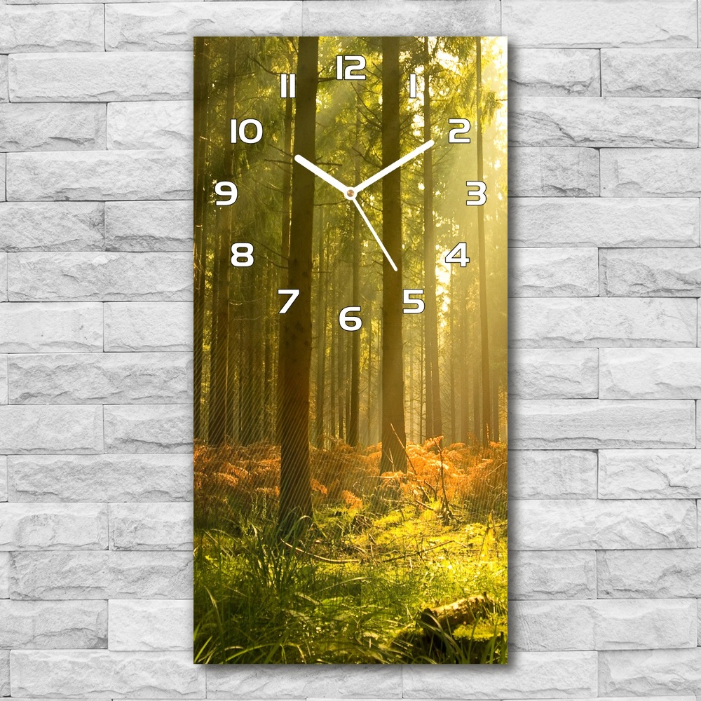 Nowoczesny zegar ścienny Piękny las