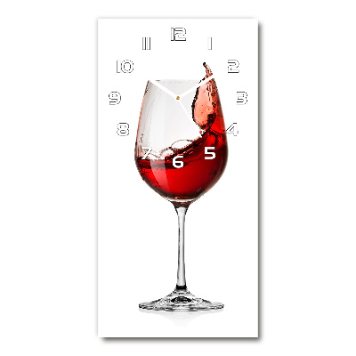 Zegar szklany ścienny Czerwone wino