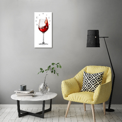 Zegar szklany ścienny Czerwone wino
