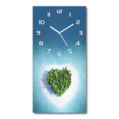 Zegar ścienny Plaża kształt serca