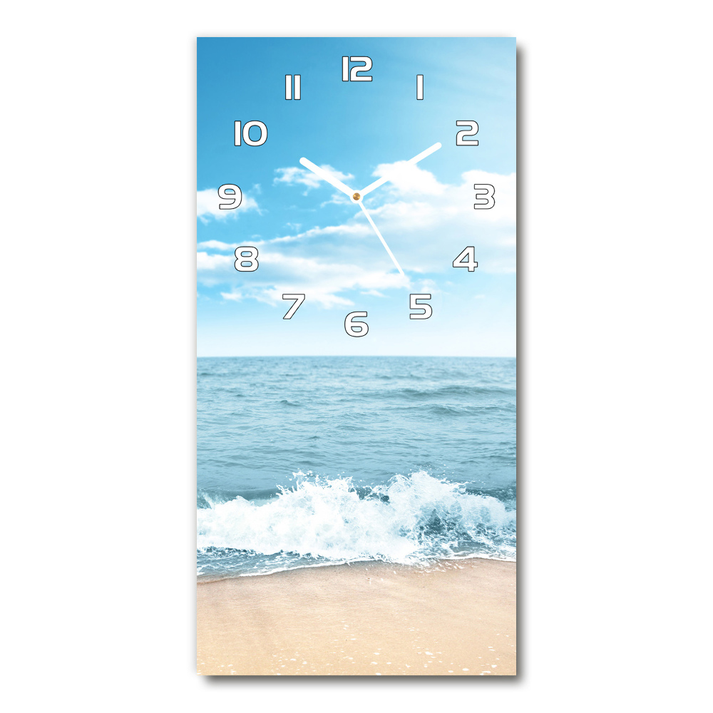 Zegar szklany ścienny Plaża i morze