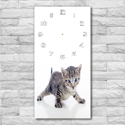 Nowoczesny zegar ścienny Mały kot