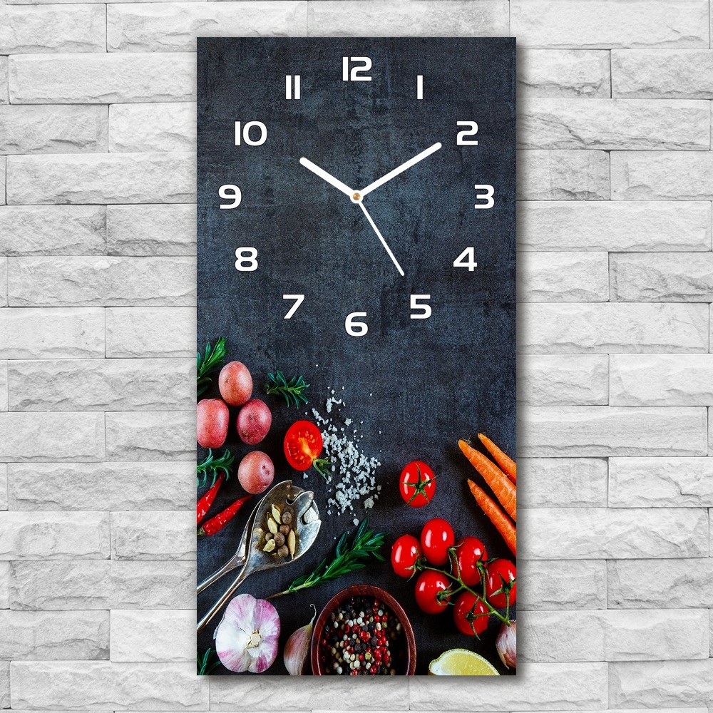 Zegar ścienny Warzywa i przyprawy