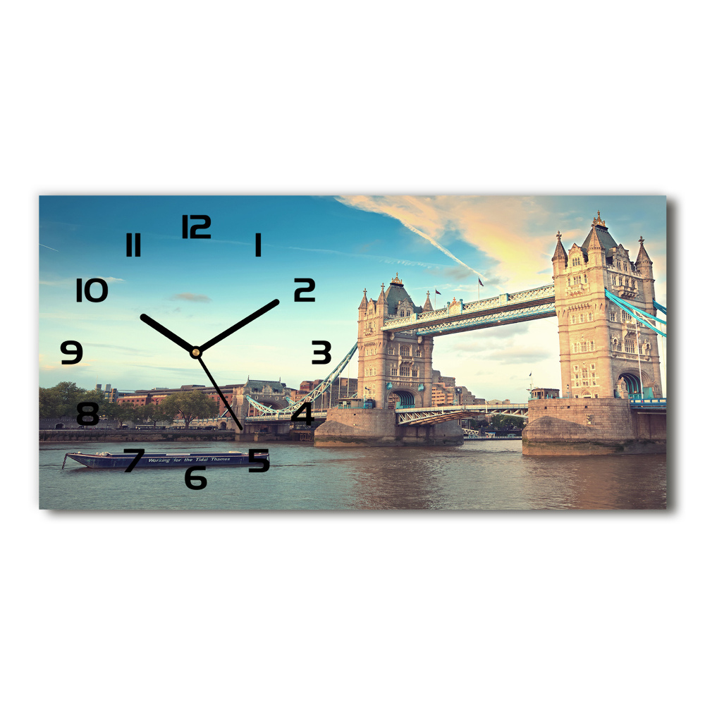 Zegar ścienny szklany Tower bridge Londyn