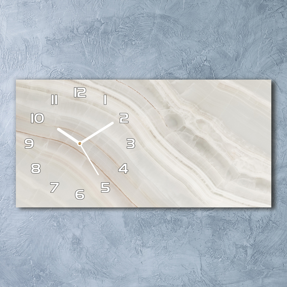 Zegar ścienny szklany Marmurowa tekstura