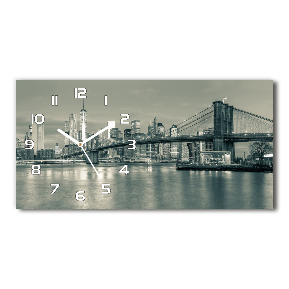 Zegar ścienny szklany Manhattan Nowy Jork