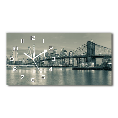 Zegar ścienny szklany Manhattan Nowy Jork
