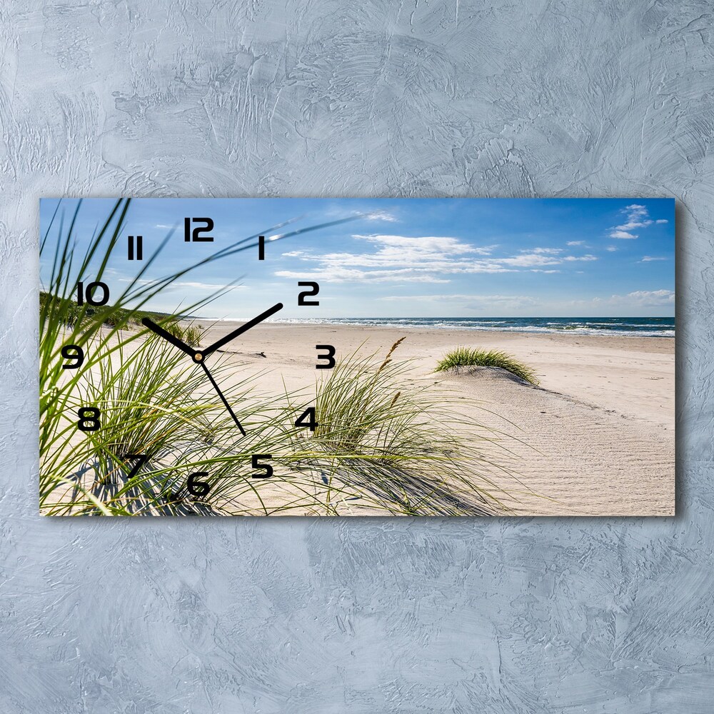 Zegar ścienny szklany cichy Mrzeżyno plaża