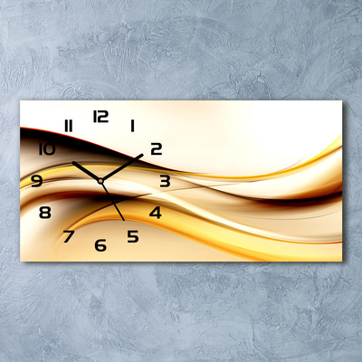 Zegar ścienny szklany Abstrakcyjne fale