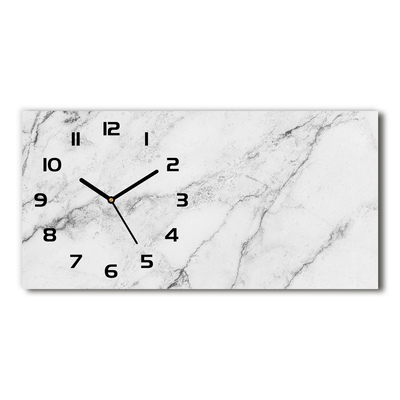 Nowoczesny zegar ścienny szklany Marmur