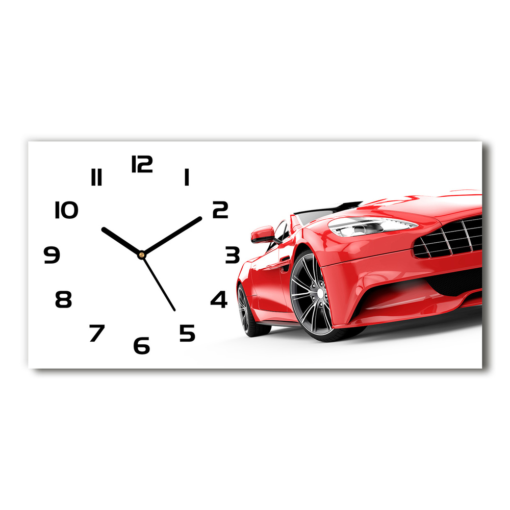Zegar ścienny szklany Sportowy samochód