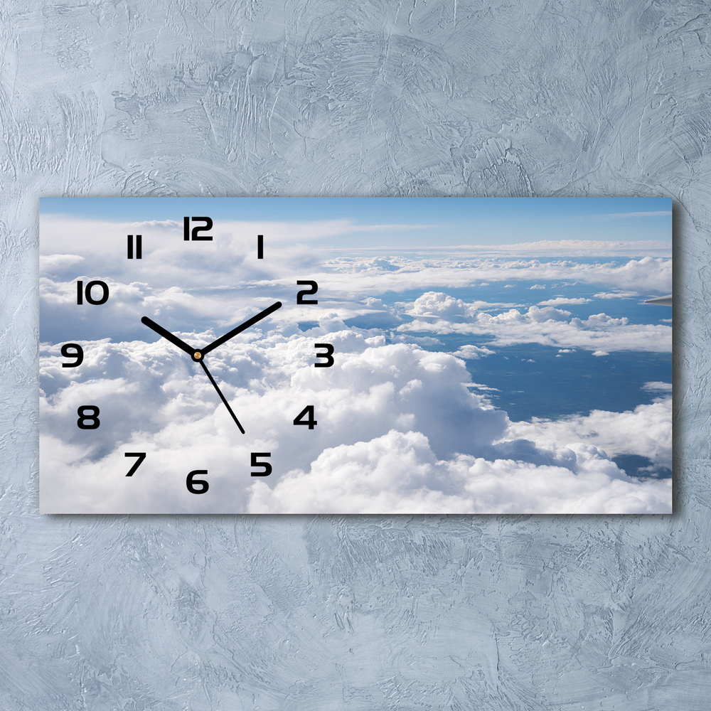 Zegar ścienny szklany Widok z samolotu