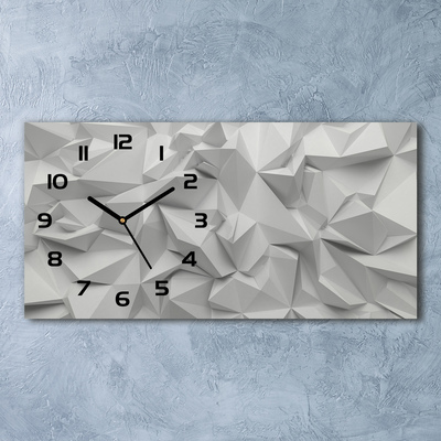 Zegar ścienny szklany cichy Abstrakcja 3D