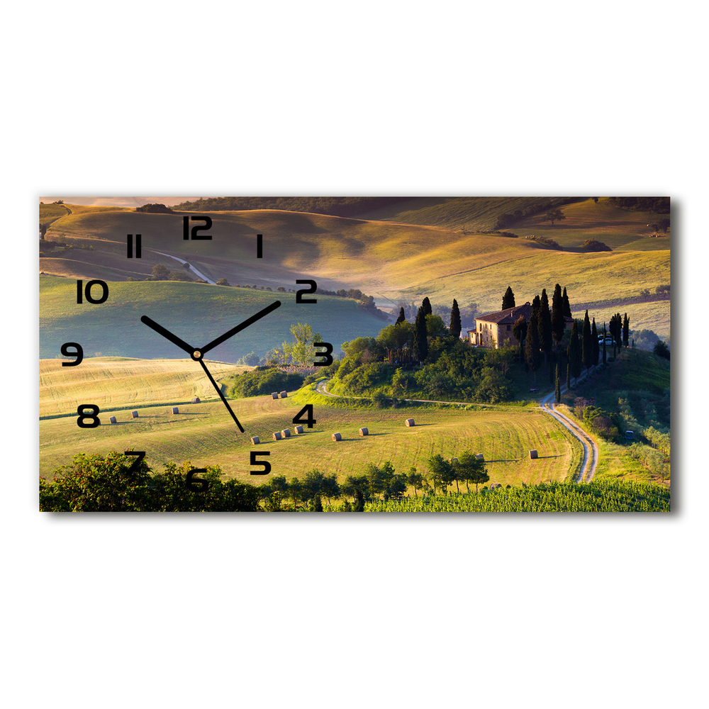 Zegar ścienny szklany Toskania Włochy