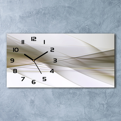 Nowoczesny zegar ścienny szklany Abstrakcja