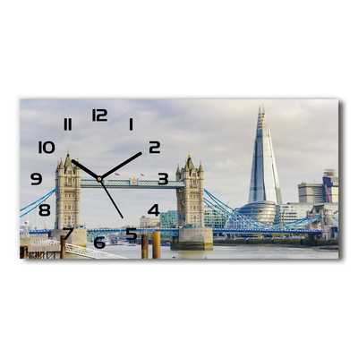 Zegar ścienny szklany cichy Tamiza Londyn