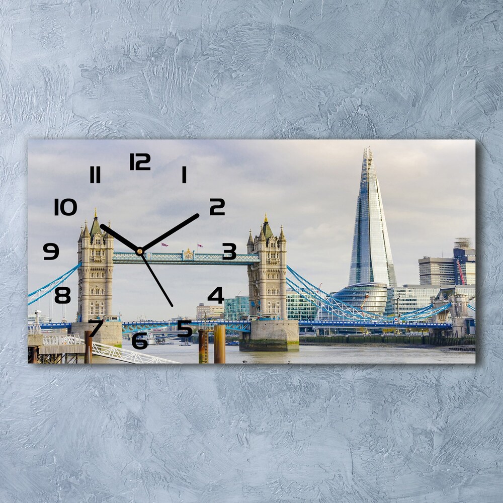 Zegar ścienny szklany cichy Tamiza Londyn