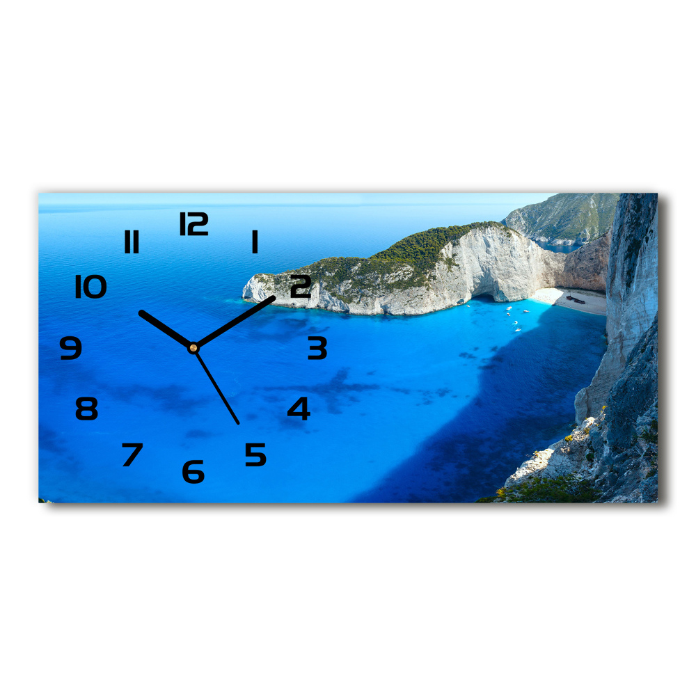 Zegar ścienny szklany Zakynthos Grecja