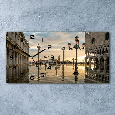 Zegar ścienny szklany cichy Wenecja Włochy