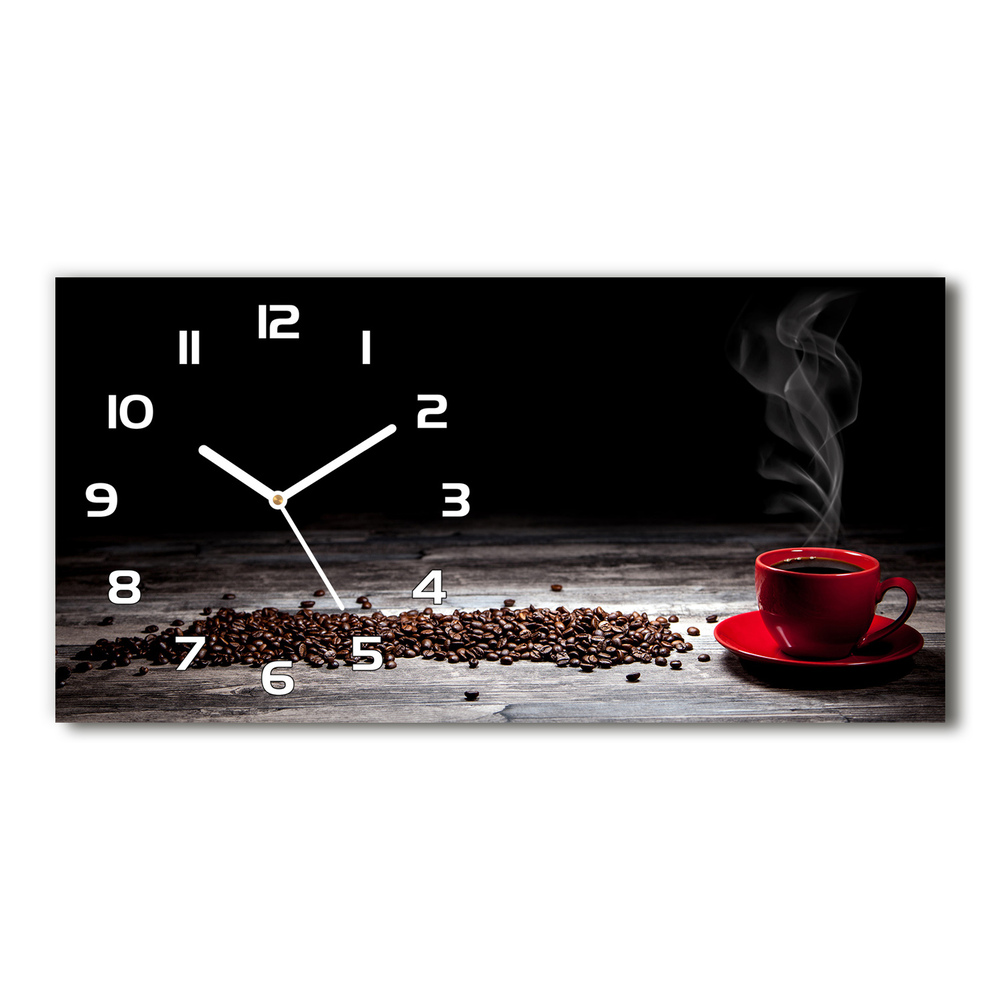 Zegar ścienny szklany Aromatyczna kawa