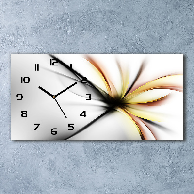 Zegar ścienny szklany Abstrakcja kwiat