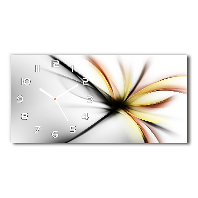 Zegar ścienny szklany Abstrakcja kwiat