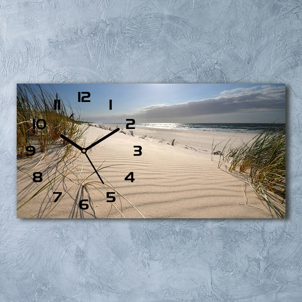 Zegar ścienny szklany cichy Mrzeżyno plaża
