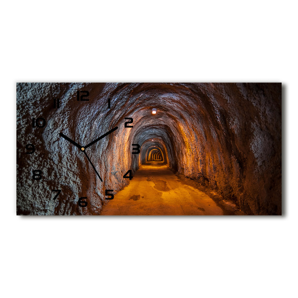 Zegar ścienny szklany Podziemny tunel