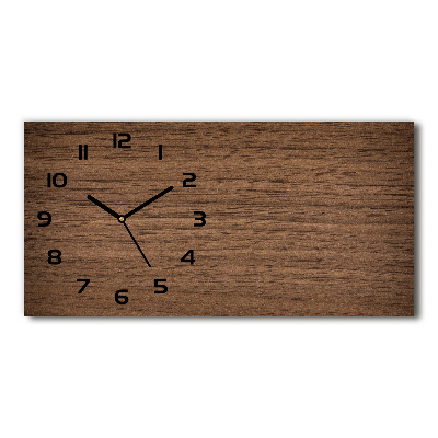 Zegar ścienny szklany cichy Drewniane tło