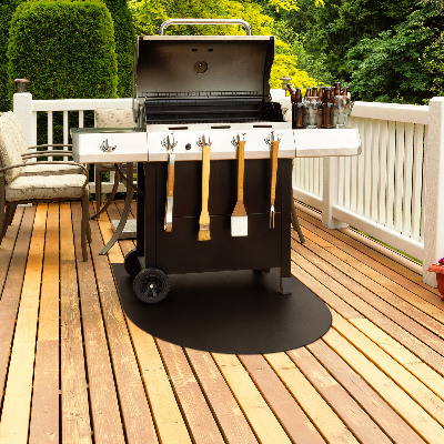 Podkładka ochronna pod grill Półowalna 80x70 cm