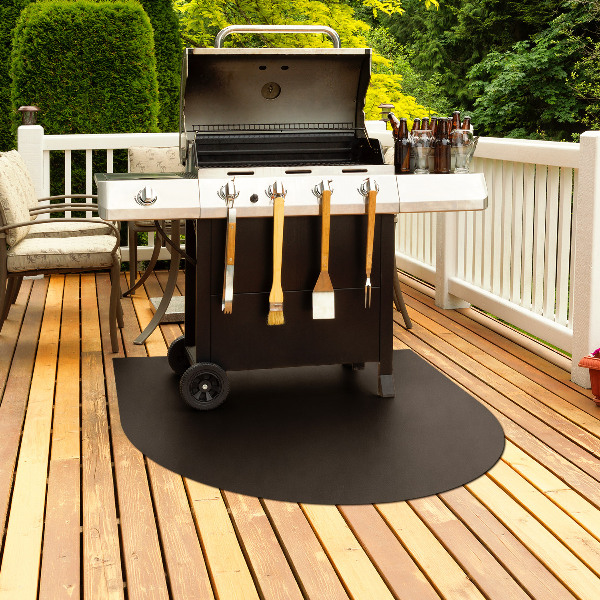 Blacha pod grill W kształcie półowalu 100x100 cm