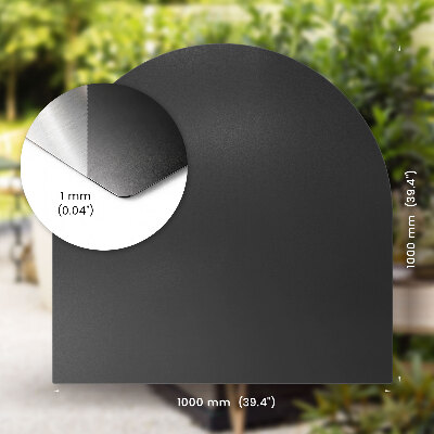 Blacha pod grill W kształcie półowalu 100x100 cm