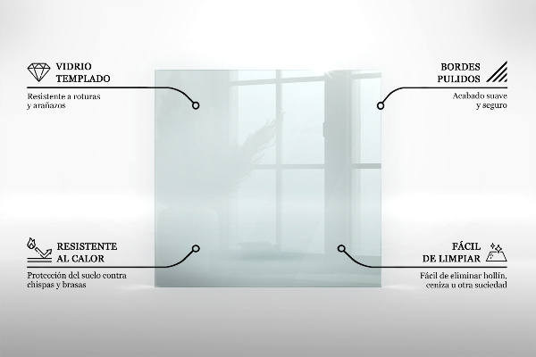 Szkło przed kominek sześciokątne transparentne