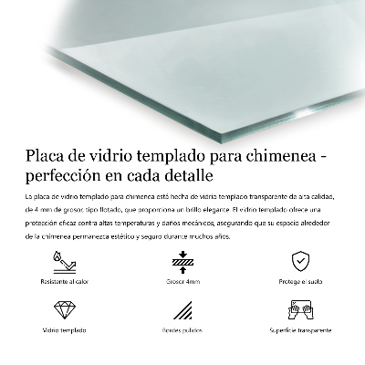 Szkło przed kominek sześciokątne transparentne