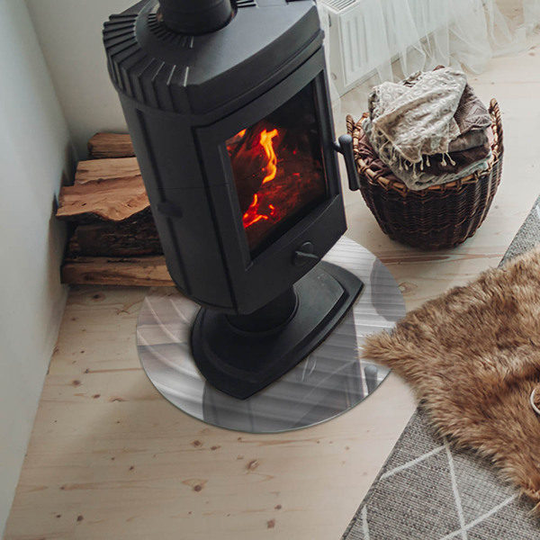 Szkło pod kominek Fale delikatnych linii