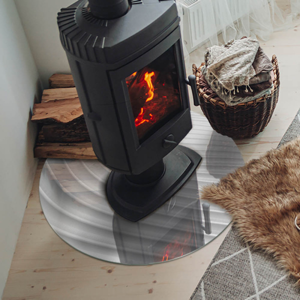 Szkło pod kominek Fale delikatnych linii