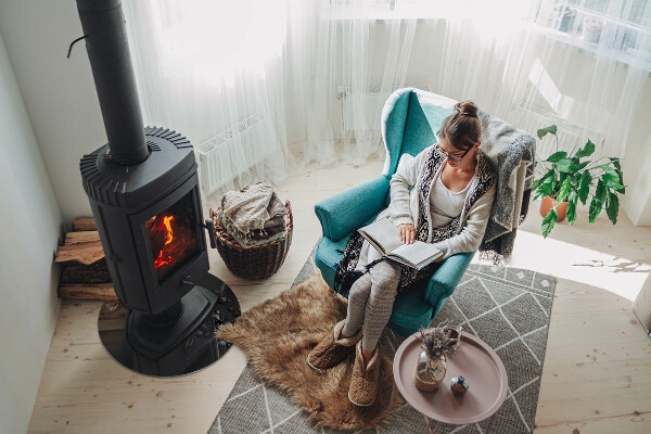 Szyba pod kominek Abstrakcyjna chmura brył