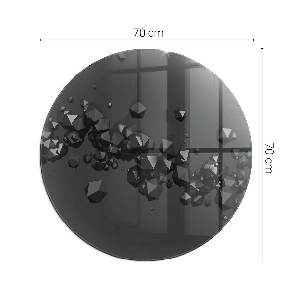 Szyba pod kominek Abstrakcyjna chmura brył